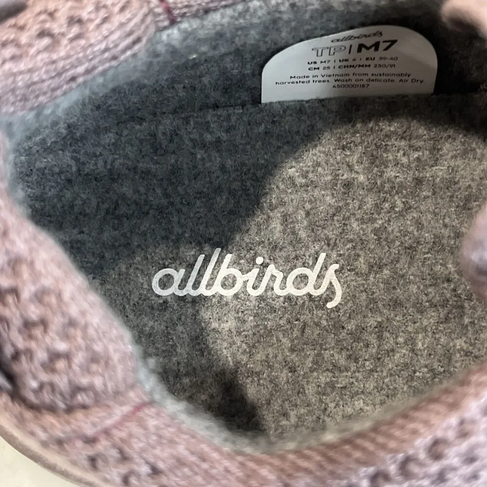 ALLBIRDS NEW Tree Pipers Mens Sz 7 Sneakers Shoes Mulberry Purple Comfort Casual